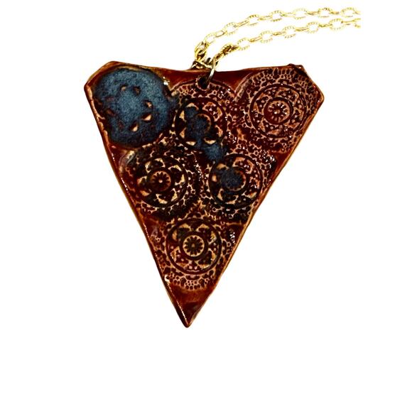 Ceramic Shard Pendant Necklace - Picture 3 of 7